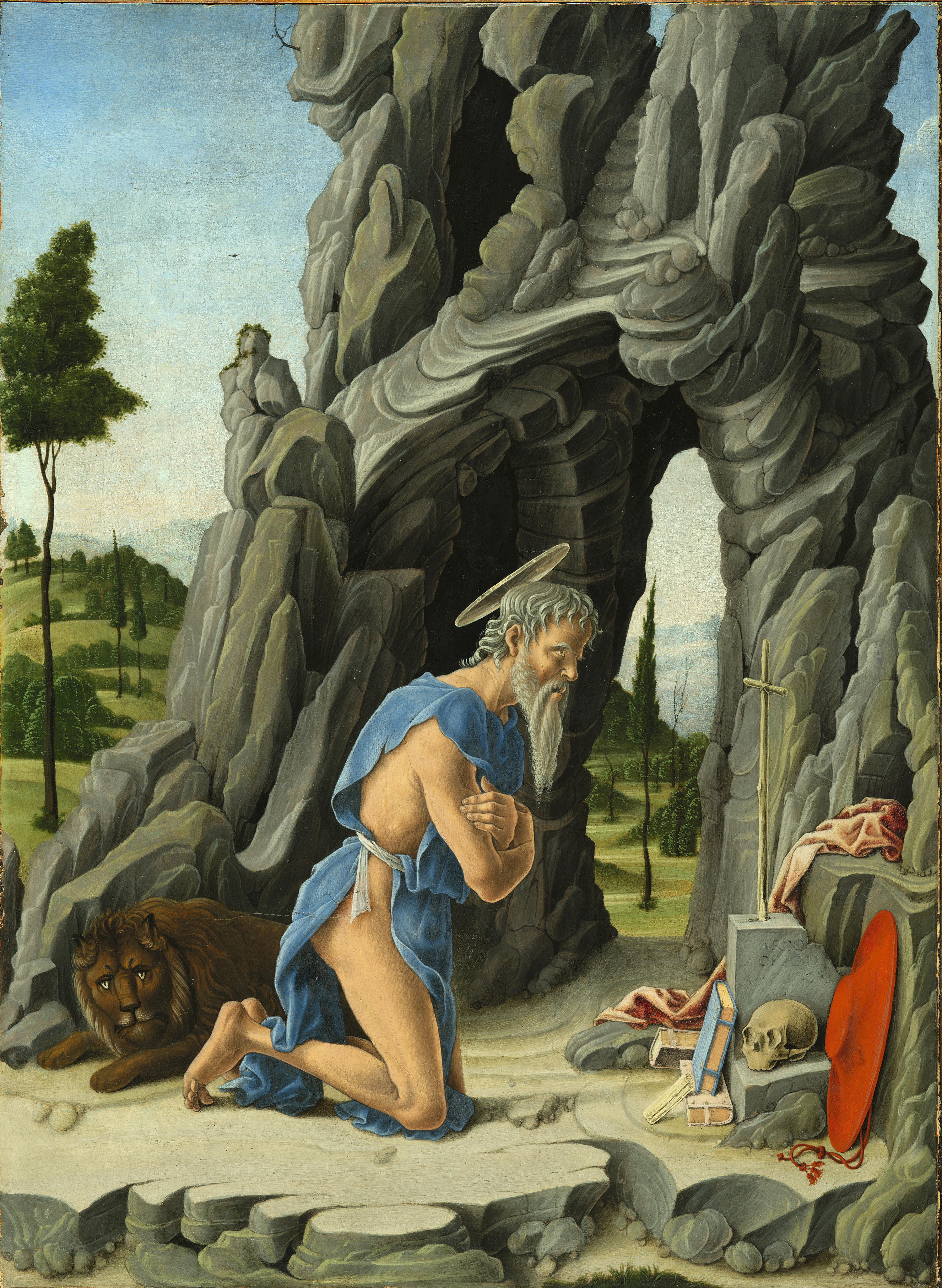 San Jerónimo en el desierto - Zoppo, Marco. Museo Nacional Thyssen